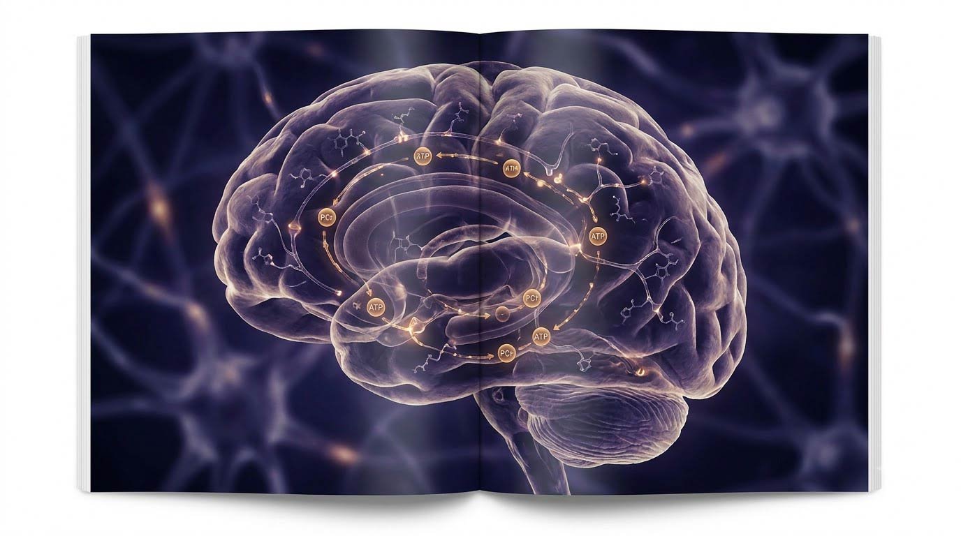 The brain consumes 20% of your body's energy — the same phosphocreatine system operates in neurons.
