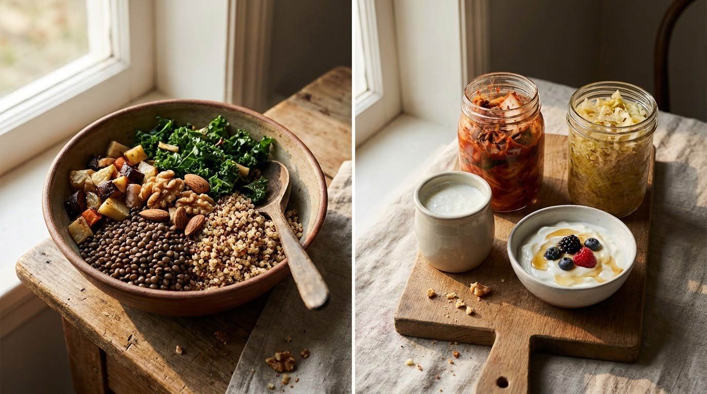 Fiber-rich foods: the long-term foundation.