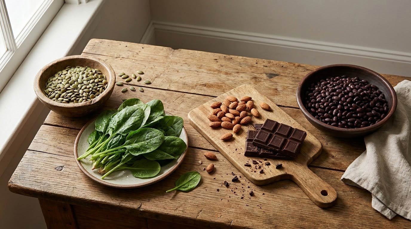 The food package: magnesium arrives with fiber, protein, and co-nutrients.