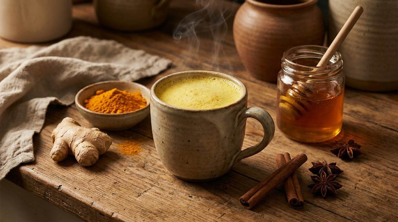 Golden milk: the traditional food ritual.