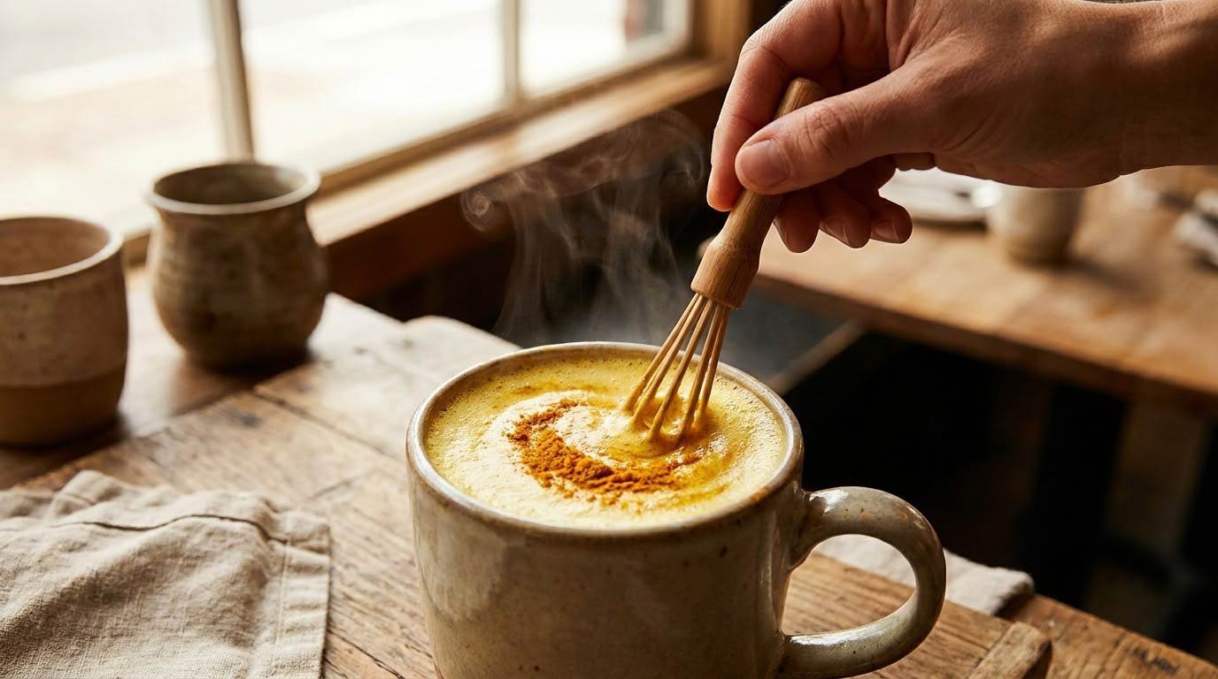 Golden milk: a traditional delivery system that partially solves curcumin's absorption problem.