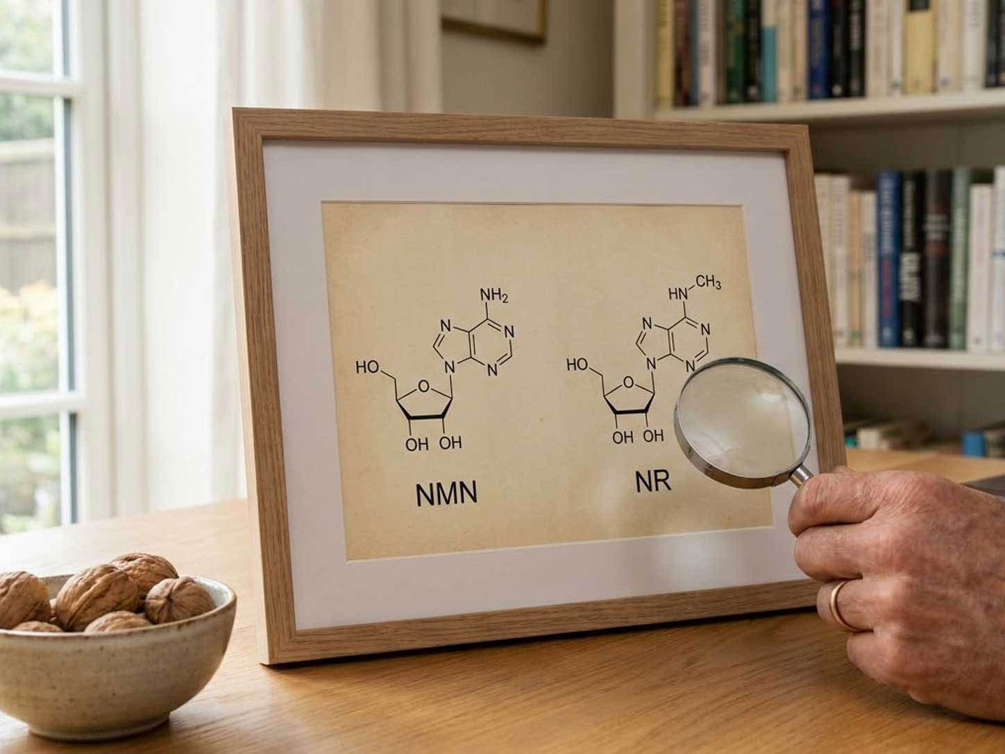 Molecular structures of NMN and NR