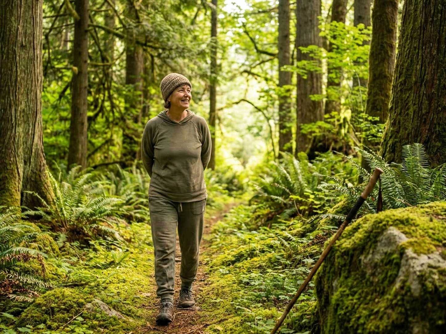 An easy movement session in nature