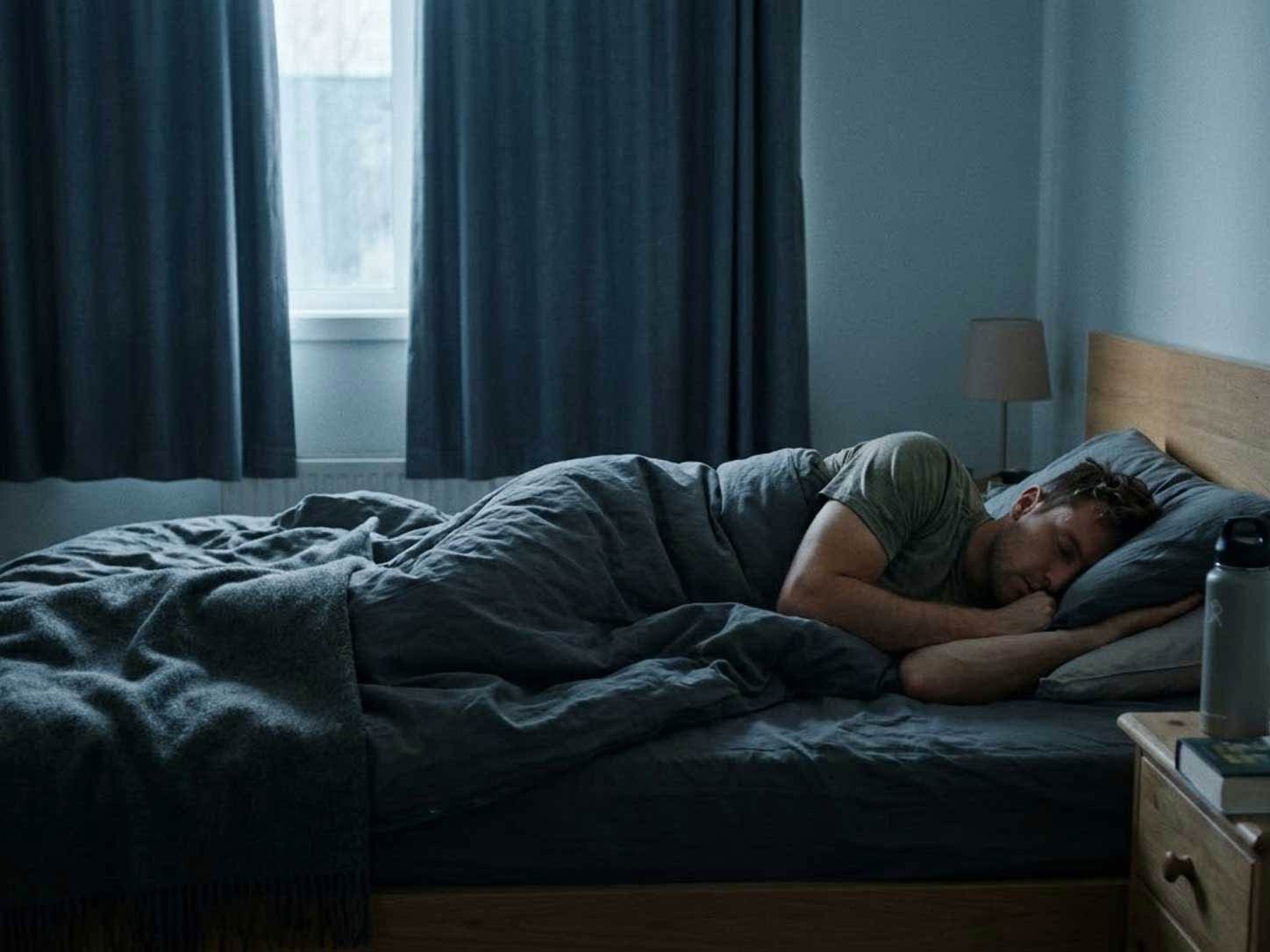 An athlete taking a genuine daytime recovery sleep
